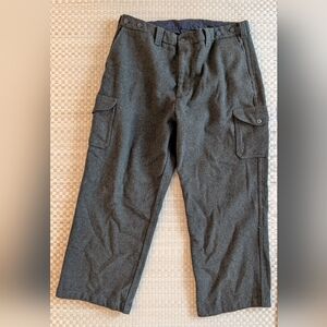 Vintage C.C. Filson Mackinaw Wool Field Cargo Pants Green Men's Size 40 x 28 USA